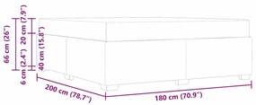 Estrutura da Cama Outros Cinzento escuro 180 x 200 cm tecido