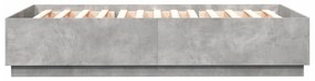 Estrutura de cama 140x200 cm derivados de madeira cinza cimento