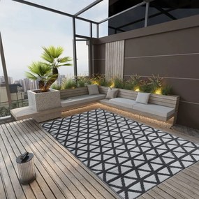 Tapete de exterior 140x200 cm ARAKIL PP preto
