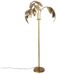 Candeeiro de pé inteligente dourado 193 cm 3 luzes incluindo 3 Wifi P45 - Botanica
