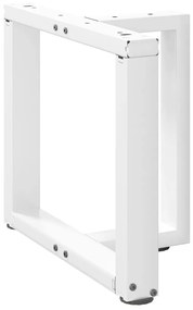 Pés para mesa de centro em forma de T, 2 peças, branco, 50x25x(42-43)