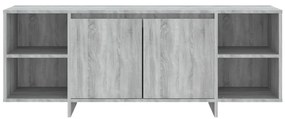 Móvel de TV 130x35x50 cm aglomerado cor sonoma cinzento