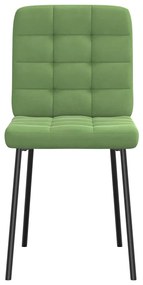 Cadeiras de jantar 2 pcs veludo verde-claro