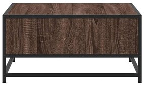 Mesa de centro derivados de madeira e metal carvalho castanho