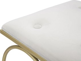 BANCO CORAÇÃO 50X37,5X51,5 CM DOURADO E CREME