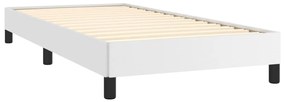 Estrutura de cama 80x200 cm couro artificial branco