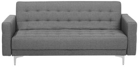 Conjunto de sofás reclináveis com 5 lugares em tecido cinzento claro ABERDEEN Beliani