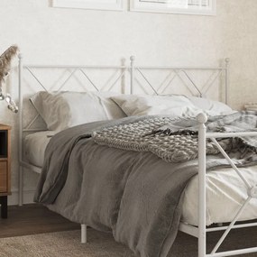 Cabeceira de cama 150 cm metal branco