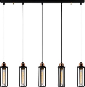 Candeeiro de Teto Likya – Preto – 80 cm de Diâmetro x 112 cm de Altura