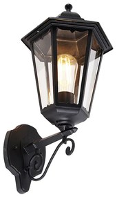 Candeeiro de parede exterior clássico preto IP44 - Havana Up Clássico / Antigo