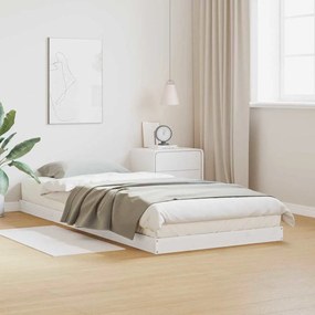 vidaXL Estrutura de cama de chão Branco 213.5 x 104 x 9 cm