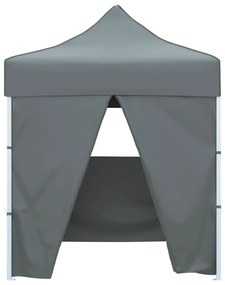 Tenda dobrável profissional festas 4 paredes 2x2m aço antracite