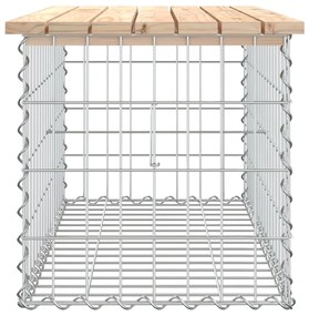 Banco de jardim c/ design gabião 83x44x42 cm pinho maciço