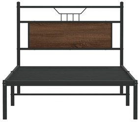 Estrutura cama s/ colchão derivados madeira carvalho castanho