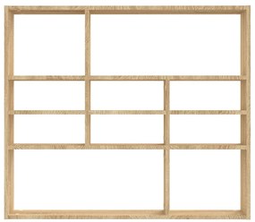 Estante de parede 90x16x78 cm contraplacado carvalho sonoma
