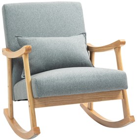 Poltrona Baloiço Moderna – Balancelle Claire – Cinzento Claro e Madeir