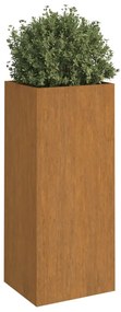 Vaso/floreira 32x29x75 cm aço corten