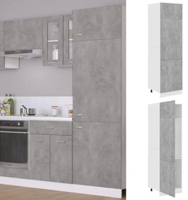 vidaXL Armário para frigorífico derivados de madeira cinza