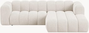Sofá de canto modular em chenille Lupine (3 lugares)