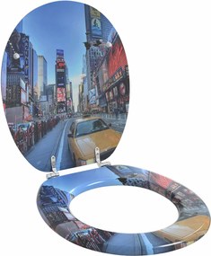 vidaXL Assento de Vaso Sanitário Multicolor 43,8 x 37,8 cm