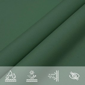 Para-sol vela tecido oxford retangular 3x5 m verde-escuro