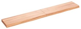 vidaXL Prateleira de parede 180x30x(2-6) cm carvalho tratado castanho