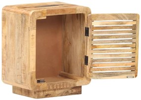 Mesa de cabeceira 40x30x50 cm madeira de mangueira áspera