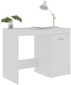 Secretária 100x50x76 cm derivados de madeira branco brilhante