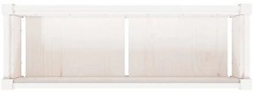 Vasos/floreiras de jardim 2 pcs madeira de pinho maciça branco