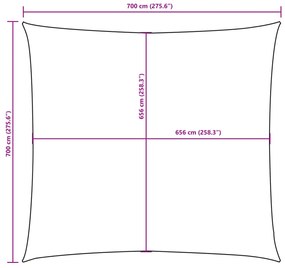 Para-sol estilo vela tecido oxford quadrado 2x2 m verde-escuro