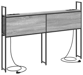 Cabeceira de armazenamento com cabeceira Sonoma cinzento 135 cm