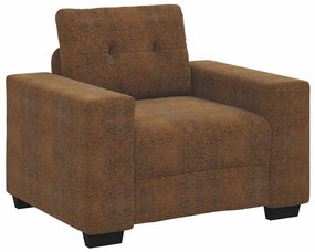 Poltrona vidaXL Castanha 59 cm em Couro Sintético