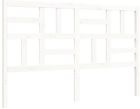 Estrutura de cama com cabeceira 160x200 cm madeira maciça