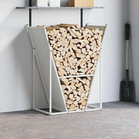 Suporte para lenha 69,5x35x81 cm aço laminado a frio branco
