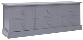 vidaXL Móvel de TV 108x30x40 cm madeira paulownia cinza-escuro
