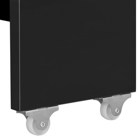 Mesa de jantar extensível 175x90x75 cm preto brilhante