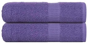 vidaXL Toalhas de mãos 2 pcs FROGN 50x100 cm 100% algodão roxo