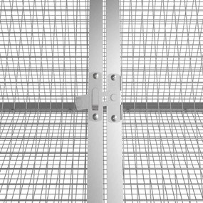Gaiola p/ coelhos 201,5x80,5x71 cm aço galvanizado antracite