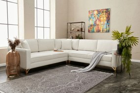 Sofá de Canto Berlin – Creme Dourado – 258 x 258 cm