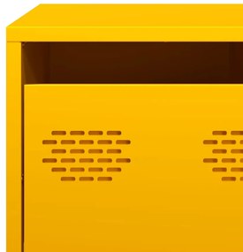 Móvel de TV 68x50x43,5 cm aço laminado a frio amarelo mostarda