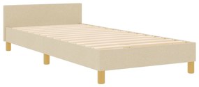 Cama vidaXL Creme 90x190 cm em Tecido