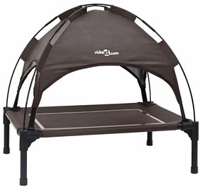 Cama Elevada para Cachorro Castanha Poliéster, Metal Médio