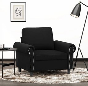 vidaXL Poltrona 60 cm veludo preto