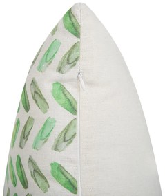 Almofada decorativa branca e verde 45 x 45 cm PRUNUS Beliani