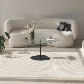 Mesa de Centro Soho – Transparente e Preto – 85x40x67 cm