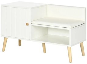 Banco Acolchoado Dora com Sapateira - Design Nórdico