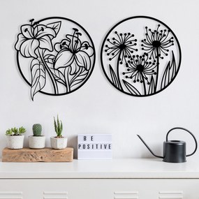 Acessório Decorativo de Parede em Metal Mucbir – Preto – 100 x 50 cm