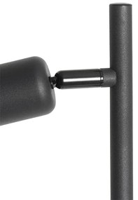 Candeeiro de pé design preto com dourado 3-luzes - Noud