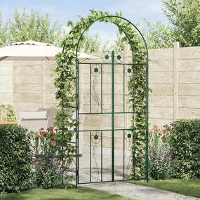 vidaXL Arco de Jardim Liso Verde 115 x 37 x 226 cm
