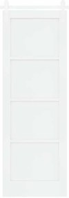 Porta deslizante vidaXL com conjunto de ferragens branca 73,5x211 cm m